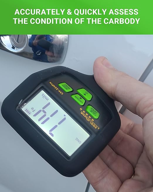 Paint Thickness Gauge CM-224Pro 2026 | Coating Thickness Meter Fe/Al/Zn | Auto Paint Depth Gauge Car Tester with High-Precision Probe, Multi-Unit Display & Auto Calibration