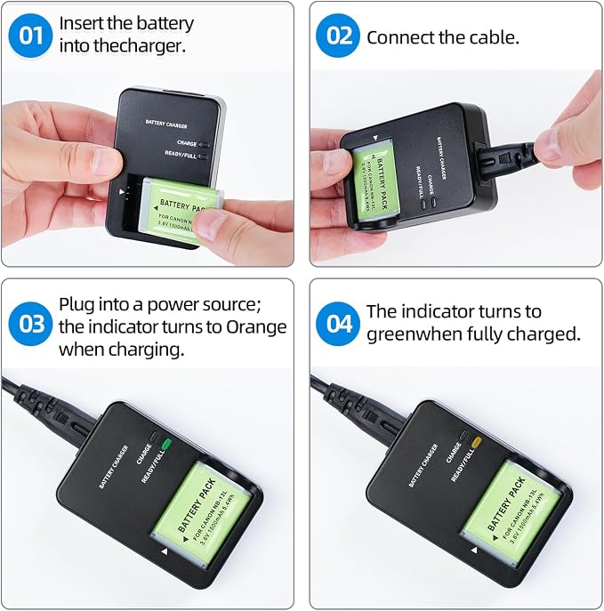 CB-2LH CB-2LHT NB-13L Battery Charger Compatible - Image 6