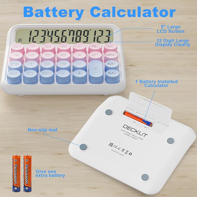 DECKLIT Battery Desk Calculator - Image 3