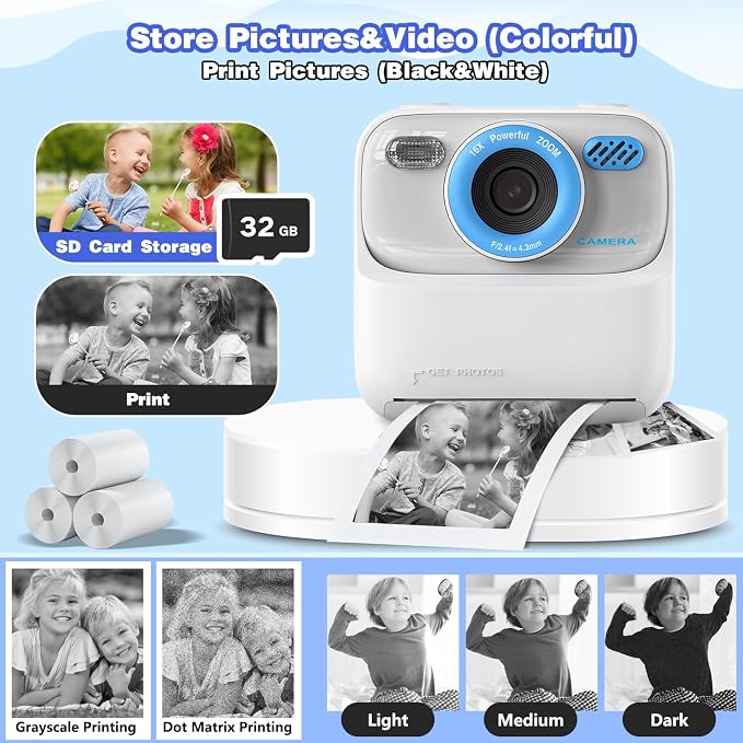 masterbee Kid Camera Instant Print Photo, Birthday Gifts - Image 5