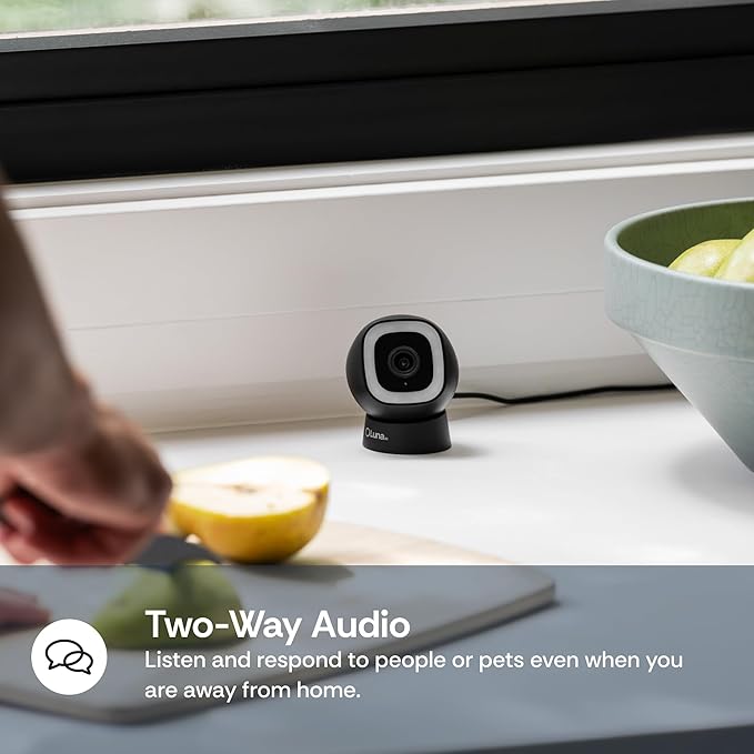 Luna 2K AI Wired Cameras for Home Security Outdoor/Indoor, 2.4GHz Wi-Fi, Smart Motion Alerts, Color Night Vision, Spotlight/Siren, Magnetic Mount, Cloud & CVR Storage, 2-Way Audio (2-Pack, Black)