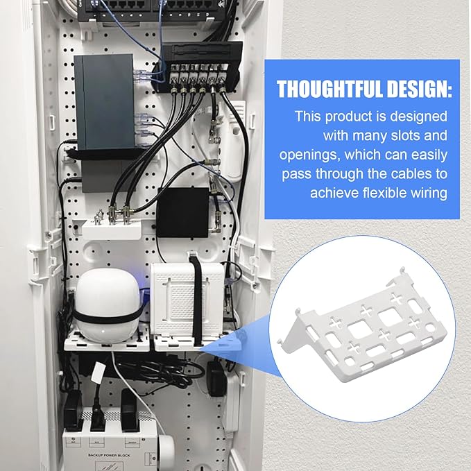2PCS 49605-aub Structured Media Panel Accessories Enclosure Universal Shelf Mounting Bracket for Leviton Media Panel -That Supports 20lbs of Weight - White