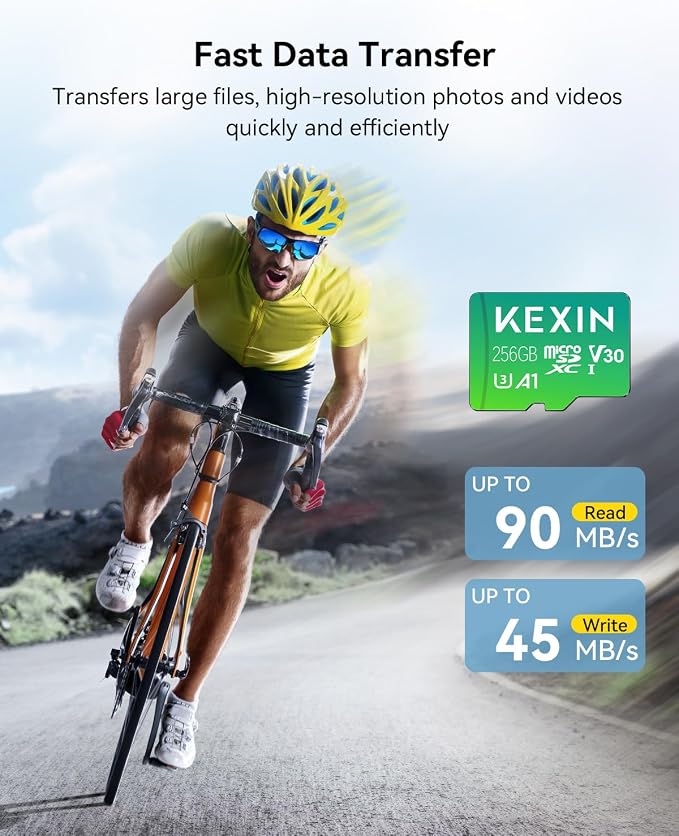 KEXIN 256GB Micro SD Card with Adapter - Image 3