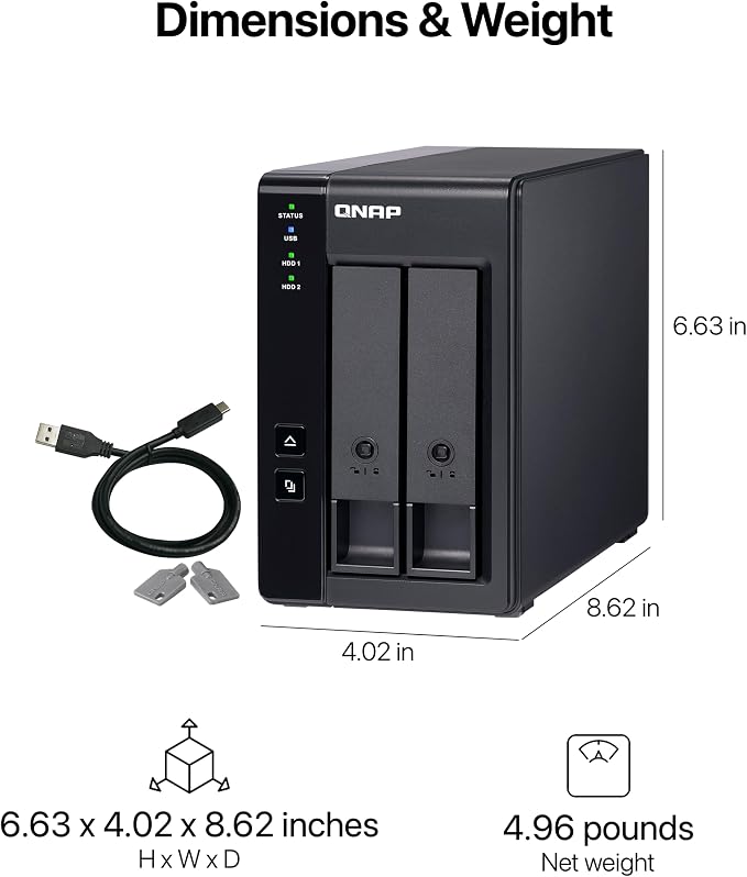QNAP TR-002-A-US 2 Bay USB Type-C Direct Attached Storage - Image 5