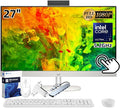HP 27" All-in-One Touchscreen Desktop PC 2025 New, Intel Ultra 7 255U (Up to 5.2GHz), Intel AI Boost, 27 inch FHD Touchscreen Anti-Glare Display, 32 GB DDR5 5600MT/s, 2 TB Gen4 SSD, Windows 11 Pro