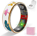 Smart Ring Health Tracker, Men & Women, Featuring a Heart Rate Monitor, Sleep Tracker, 8 Exercise Modes, Step Counter, IP68 Waterproof(White, 10)