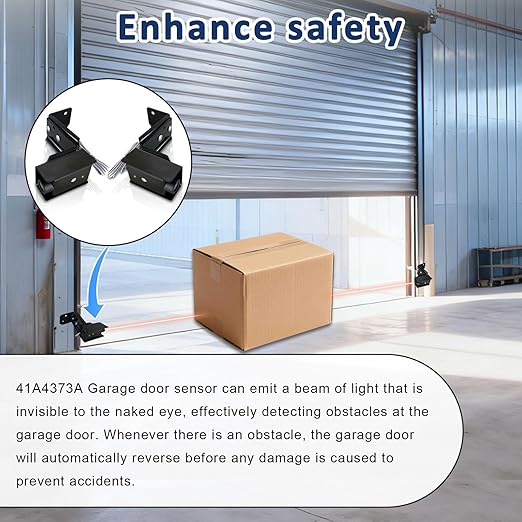 NLDZGA 41A4373A Garage Door Safety Sensor Compatible with Chamberlain Manufactured Between 1993 to Late 1990s Garage Door Openers,Safety Sensors Beam Eyes with Bracket
