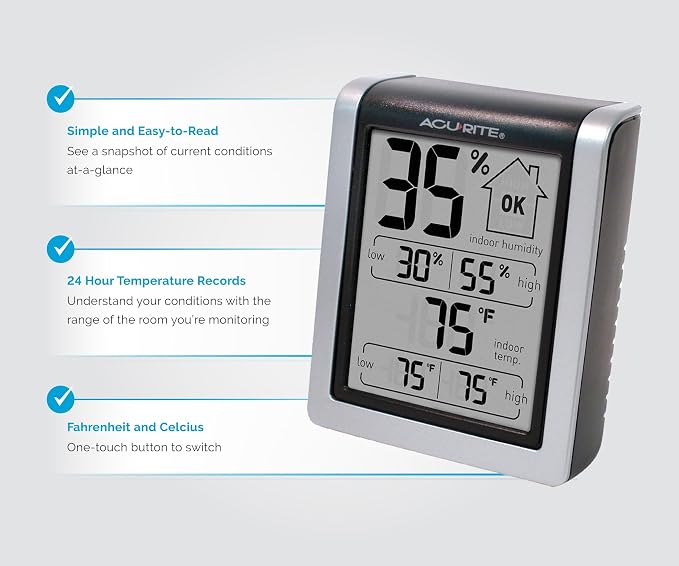 AcuRite Digital Indoor Thermometer and Hygrometer - Image 3