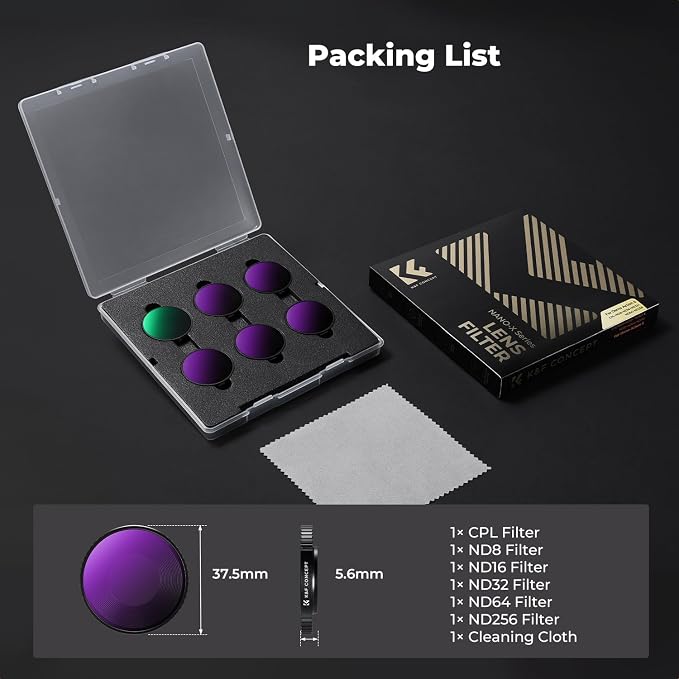 K&F CONCEPT HD CPL ND Filter Kit Compatible - Image 8