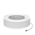 HiFind 14/4 Gauge AWG Outdoor Speaker Wire Bulk 50 FT, LLDPE UV Resistant Low Voltage CCA 4 Conductors Cable, CL2 in-Wall Burial for Home Theater,Car Audio,Automotive,Trailer-White