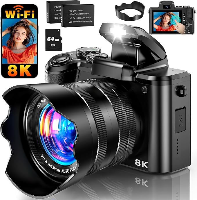 8K Digital Camera, 88MP WiFi Cameras by Aboobu-ABetterViewofYou