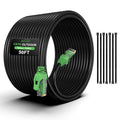 50FT Cat6 Outdoor Ethernet Cable, Heavy Duty Direct Burial, 24AWG CCA Patch Cord by ECJTU-US