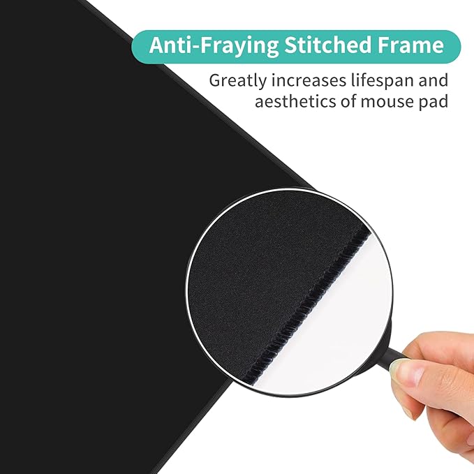 Dynippy Thin Extended Gaming Mouse Pad （31.5 * 11.8 * 0.08 inch） with Stitched Edges Large Mousepad Long XXL Keyboard and Mouse pad Desk Mat for Gaming Office & Home - Starry Night Cat