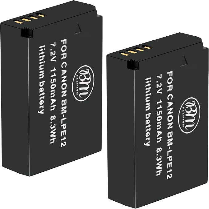BM Premium 2-Pack of LP-E12 Batteries by BMPremium