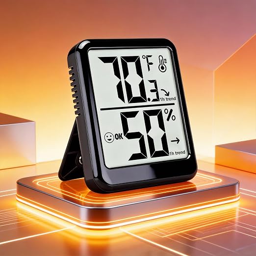 Room Thermometer Indoor Hygrometer Humidity Meter Gauge Digital Temperature and - Image 2