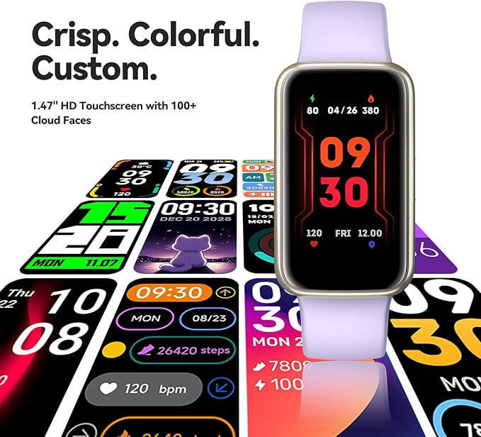 Enfit Fitness Trackers,Smart Watch with 1.47"Color Screen,100+Sport Modes Fitness Watch with Heart Rate Sleep Monitor, Pedometer Step Counter Watch, 3TAM Waterproof Activity Trackers for Women Men,LP