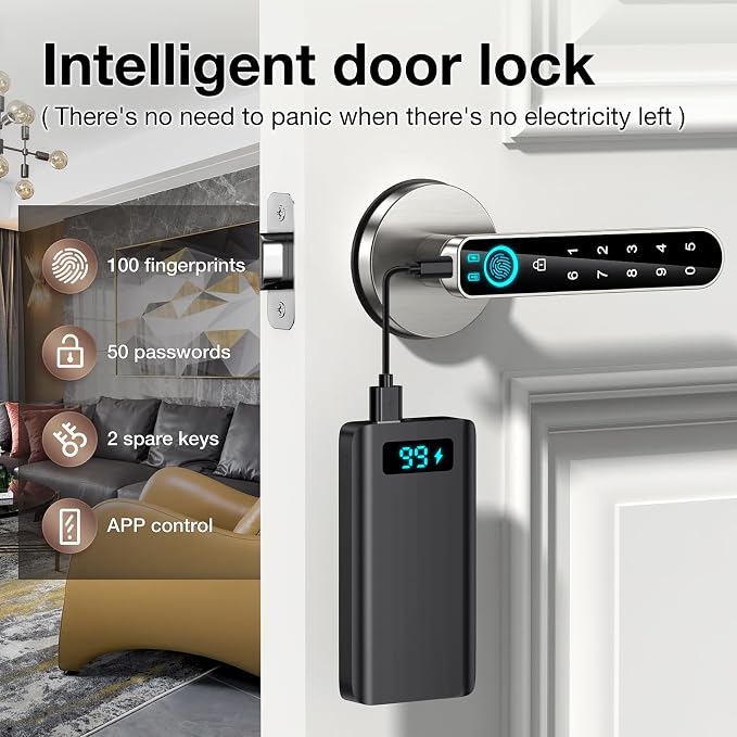 Fingerprint Door Lock-biometric Door Lock，Smart Door knob, - Image 5