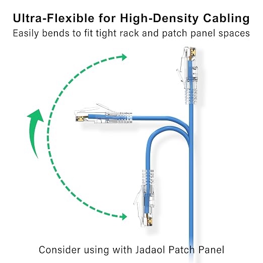 Jadaol UL Listed Patch Cables Cat 6a / Cat 6 2 ft 24-Pack, 10Gbps 550MHz Slim - Image 2