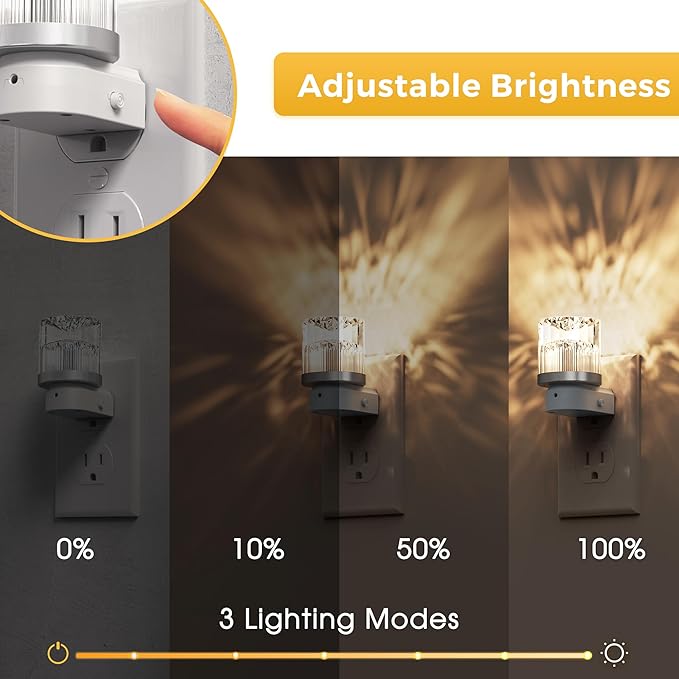 L LOHAS LED Night Light, Night Lights Plug into Wall, 3000K Soft Light LED NightLights, Built in Dusk to Dawn Sensor for Hallway, Bathroom, Rooms