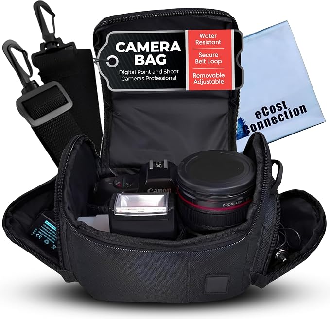 eCostConnection Medium Camera Bag Case – Soft Padded Camera Equipment Bag - Image 2