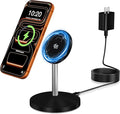 Magnetic Wireless Charging Station,25W Fast Charger 6FT Mag safe Wireless Station Pad,[Qi2.2 Certified] 360° Charger Stand for iPhone 17/17 Pro/Air/17 Pro Max/16 Pro Max/15/14/13/12, AirPods Pro 2/3/4
