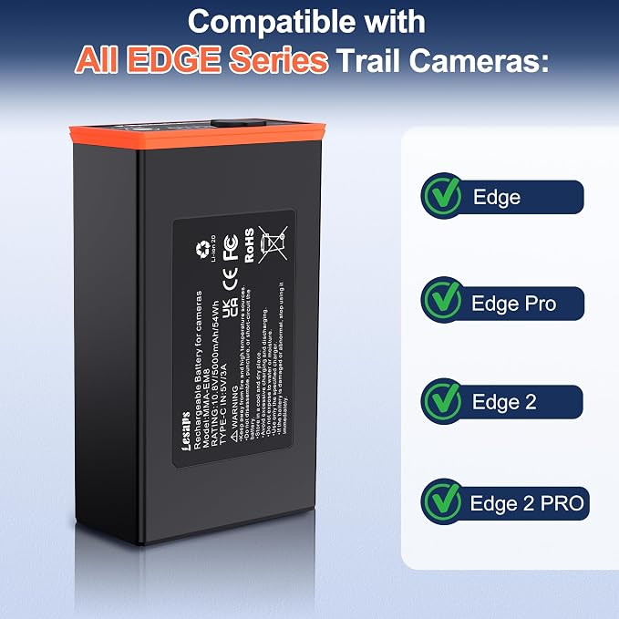 Lesaps 2-Pack 5000mAh Moultrie Power Mag Replacement Battery - Image 3