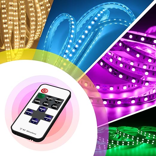 Taoellen 11 Key RF Mini Wireless Remote Controller with DC 5-24V for 3528 5050 COB Single Color LED Strip Lights Wireless Switch Control Dimmer