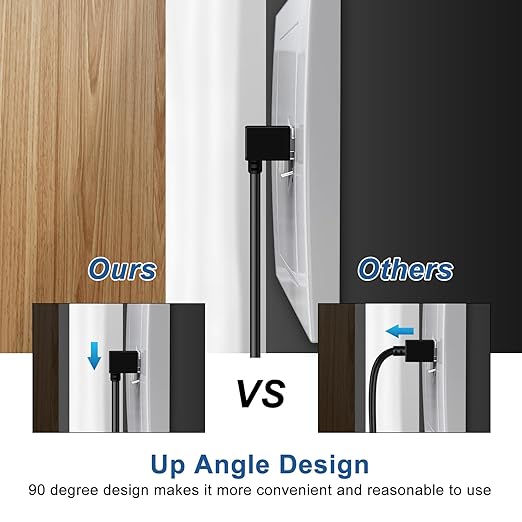 Ultra Thin Cat 6 Ethernet Cable 90° Downward Angle 30 Feet, Flexible & Slim - Image 6