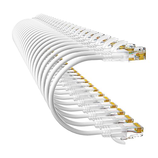 Cat6a Patch Cables 2ft Slim, Cat6 Ethernet Patch Cable Pure Copper, Flexible by 10Gsupxsel