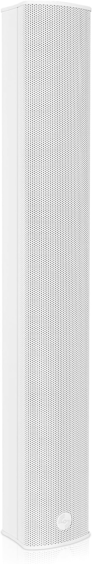 Sound Town Weatherproof Compact Aluminum Line Array Column Speaker with Wall Mount Bracket, 6 x 3 Woofers, 4 x 1.2 Dome Tweeters, White, for Church, Indoor & Outdoor Installation (CARPO-M64W)