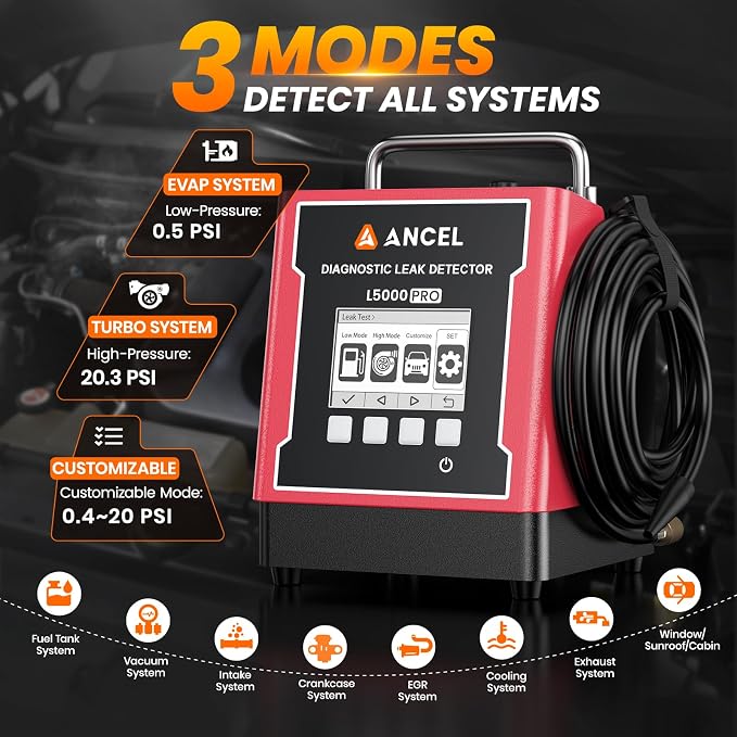 ANCEL L5000 PRO EVAP Turbo Smoke Machine Automotive Leak Detector – Smoke - Image 2