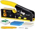 Solsop Pass Through RJ45 Crimp Tool Kit All-in-One Ethernet Crimper Cat7 Cat6 by SOLSOPTOOLS