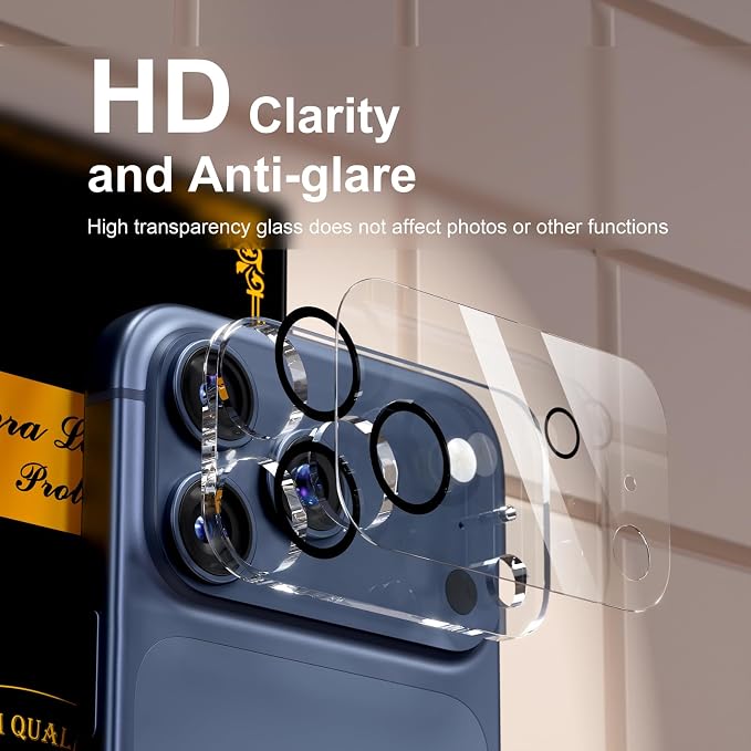 for 6 Pack iPhone 17 Pro Max Camera Lens Protector 9H Tempered Glass Camera - Image 7