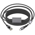 USB C to Ethernet Cable with Charging 6.6 Feet, USB-C Male 100W PD & Gigabit by DUTEVOLNS