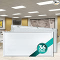 VocgoUU 36-Pack 2x4 LED Flat Panel Light Drop Ceiling Fixture, 50W 40W 30W Switchable & 3CCT Selectable (3000K/4000K/5000K), 0-10V Dimmable, 100-277Vac, ETL & DLC
