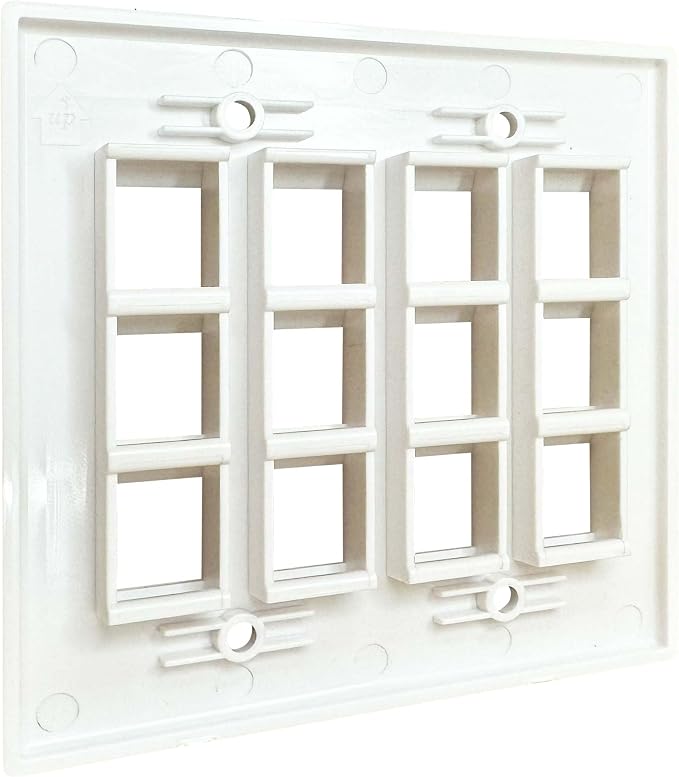 DIYTECH Keystone Wall Plate, 2 Gang Keystone Wall Plate, 12 Port Keystone Jack - Image 6
