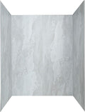 Palisade 78in x 60in x 30in Waterproof Vinyl Shower Surround Kit with Accessories in Urban Fjord