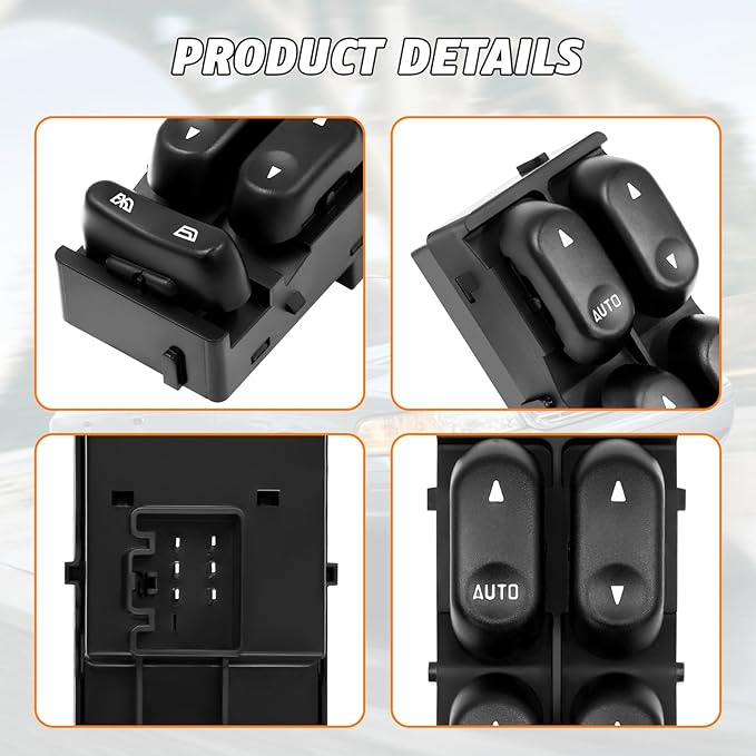 Ford Power Window Switch Replacement for 2002 2003 2004 Ford F250 F350 F450 F550,2002-2003 Explorer, 2002-2005 Excursion Mercury Mountaineer Replacement Button Windows Switches - OE 1L2Z14529BA