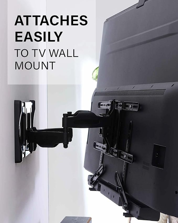 SANUS Universal Soundbar TV Mount Kit for Mounting Soundbars Under TV - Fits Most Sound Bars Up to 15 Lbs - Easy Install & Full Motion Capability - SOA-SBM2