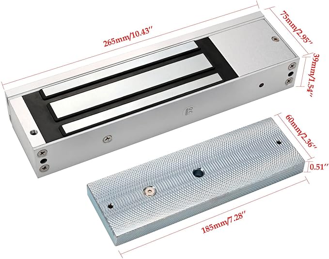 Door Access Control System 1200lbs Magnetic Lock Kit with ZL Bracket 4 Remote Controls Stainless Steel Exit Button