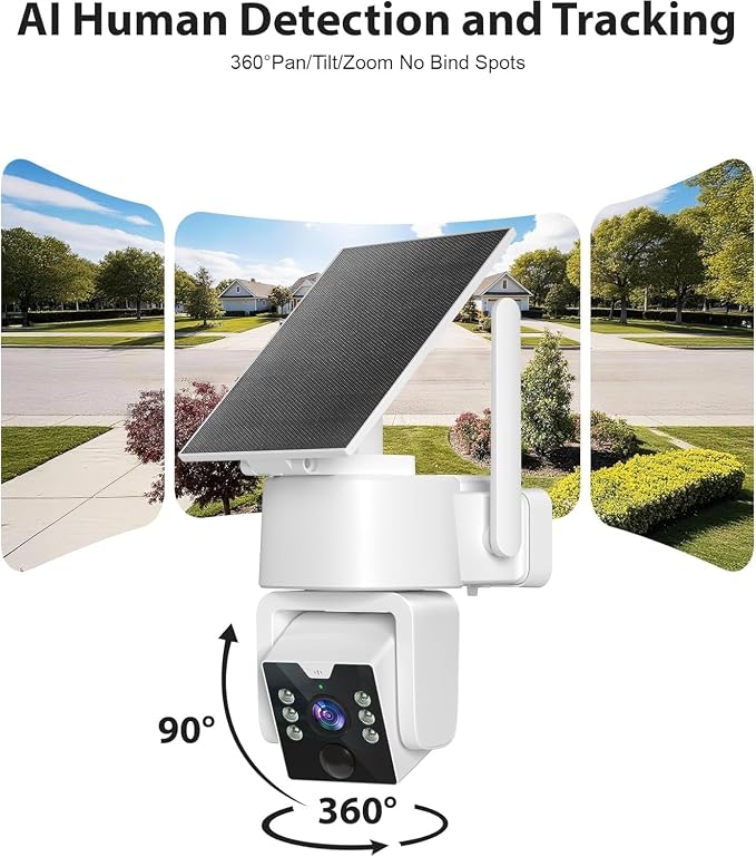 5G & 2.4G Wi-Fi Outdoor Camera Wireless, Solar Security Cameras Wireless Outdoor - Image 5