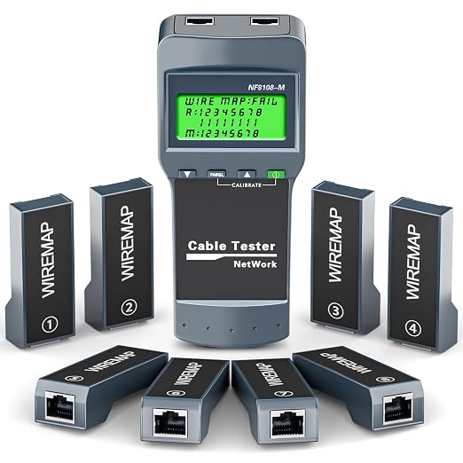 RJ45 Network Cable Tester, VXSCAN 8 Remote Units Network LAN Length Ethernet by VXSCAN