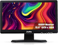 JaiHo 15.6 Inch 60Hz Computer Monitor - 1920×1080P Widescreen Display Screen - 16:9 Office PC Monitor with Multifunctional Input - Gaming Monitor for Gaming CCTV Raspberry Pi PC - VESA Mounting