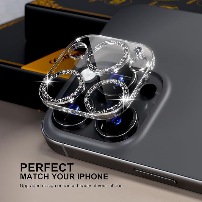 for 6 Pack iPhone 15 Pro/iPhone 15 Pro Max Camera Lens Protector 9H Tempered - Image 4
