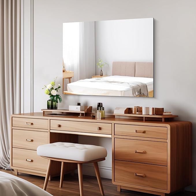 CILIBER Frameless Mirror, 30x36 inch Rectangle Bathroom Mirror for Wall, Upgraded Shatterproof Vanity Mirror with Polished Edge for Bathroom,Bedroom,Living Room and Entryway