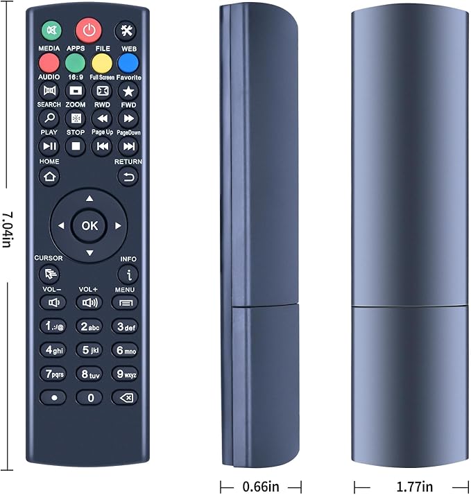 ZWP K3 Universal Replacement Remote Control for Super Box S1, S2, S3, S4, S5 Pro,S5,S6 Max,S6 Ultra, and Octastream Q1,Elite II,MAX IV,Elite Max, and MagaBox, for Mars box remote（Whitout “TV ”Buttons）