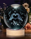 Kopesmsy 3D TayTay Crystal Ball Night Light,3.15 inch 3D K9 Crystal BallNight Light Room Decor, Funny Anniversary Christmas Gifts for Women, Girlfriends, Wives, Daughters