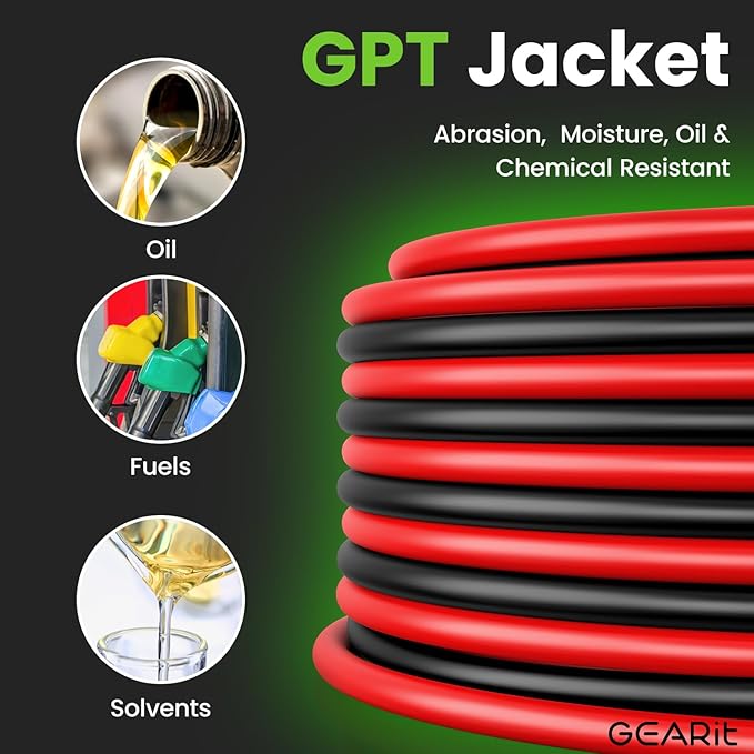 GEARit 18 Gauge Wire - 500ft Black/Red - 2 Conductor CCA for Car Audio, Speaker, Trailer, Electrical - 500ft Total 18ga awg