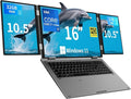 KOOFORWAY Triple Screen Laptop,16” Main + Dual 10.5” Monitors, Core i7-12700H, 32GB RAM,2TB SSD, Win 11 Pro,Wi-Fi 5,BT 5.0,Face & Fingerprint Unlock,USB-C,HDMI for Business/Design/Stock Trading