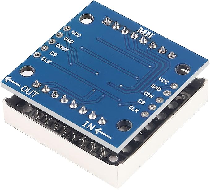 ACEIRMC 5PCS MAX7219 8x8 Dot Matrix LED Display Module 5V MCU Control MAX7219 88 LED Dot Matrix DIY Kit (B)